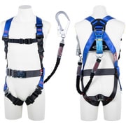 TSUYORON コアハーネス 胴ベルト付き シングルランヤード付き 伸縮式ノビロン（BK） パープル LLサイズ 130KG対応型 TH502NV93SVOTPLL130KR23JANBX