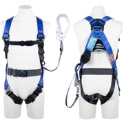 TSUYORON コアハーネス 胴ベルト付き シングルランヤード付き ロック機構付き巻取式ワン・ハンドリトラ パープル LLサイズ 130KG対応型 TH502OH93SVOTPLL130KR23JANBX