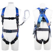 TSUYORON コアハーネス 胴ベルト付き シングルランヤード付き ロック機構付き巻取式SRリトラ パープル LLサイズ 130KG対応型 TH502TR93SVOTPLL130KR23JANBX