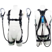 TSUYORON 黒影ハーネス ツインランヤード付き Gブレード（黒） ダークグレー LLサイズ 130KG対応型 TH5042GB99OTDGLL130K2R26JANBX