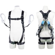 TSUYORON 黒影ハーネス ツインランヤード付き ロック機構付き巻取式SRリトラ ダークグレー Sサイズ TH5042TR93SVOTDGS2R23JANBX