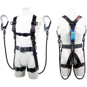 TSUYORON 飛燕ハーネス 胴ベルト付き ツインランヤード付き Gブレード（黒） ダークグレー LLサイズ 130KG対応型 TH5062GB99OTDGLL130K2R26JANBX