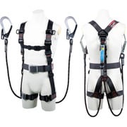 TSUYORON 飛燕ハーネス 胴ベルト付き ツインランヤード付き Gブレード（黒） ダークグレー Sサイズ TH5062GB99OTDGS2R26JANBX