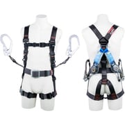 TSUYORON 飛燕ハーネス 胴ベルト付き ツインランヤード付き ロック機構付き巻取式SRリトラ ダークグレー LLサイズ 130KG対応型 TH5062TR93SVOTDGLL130K2R23-