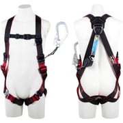 TSUYORON レヴォハーネス シングルランヤード付き ロック機構付き巻取式コルトリトラ 黒・赤 Sサイズ TH508CR93SVOTBKRBKSR23JANBX