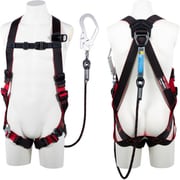 TSUYORON レヴォハーネス シングルランヤード付き Gブレード(黒) 黒・赤 Mサイズ TH508GB93SVOTBKRMR26JANBX