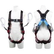 TSUYORON レヴォハーネス ツインランヤード付き ロック機構付き巻取式SRリトラ 黒・赤 LLサイズ 130KG対応型 胸D環付き TH508OT2TR93SVOTBKRLL130K2R23-