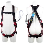 TSUYORON レヴォハーネス シングルランヤード付き ロック機構付き巻取式SRリトラ 黒・赤 Sサイズ TH508TR93SVOTBKRSR23JANBX