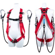 TSUYORON 小町ハーネス ツインランヤード付き Gブレード(黒) 赤 Mサイズ TH5092GB99OTRM2R26JANBX