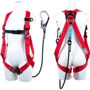 TSUYORON 小町ハーネス シングルランヤード付き Gブレード(黒) 赤 Mサイズ TH-509-GB99-OT-R-M-R26-JAN-BX