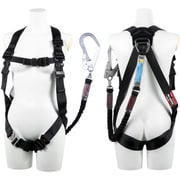 TSUYORON 小町ハーネス シングルランヤード付き 伸縮式ノビロン(BK) 黒 Lサイズ TH509NV93SVOTBLKLR23JANBX