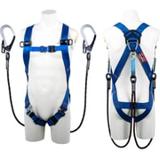 TSUYORON ライトハーネス ツインランヤード付き Gブレード(黒) 青 Sサイズ TH5102GB99OTBL4S2R26JANBX