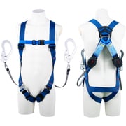 TSUYORON ライトハーネス ツインランヤード付き ロック機構付き巻取式ワン・ハンドリトラ 青 LLサイズ 130KG対応型 TH5102OH93SVOTBL4LL130K2R23-