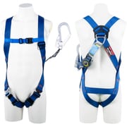 TSUYORON ライトハーネス シングルランヤード付き ロック機構付き巻取式SRリトラ 青 Sサイズ TH510TR93SVOTBL4SR23JANBX