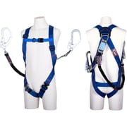 TSUYORON ライトハーネス ダブルランヤード付き ロック機構付き巻取式SRリトラ＋ノビロン（BK） 青 Sサイズ TH510TRNV93SVOTBL4S2R23JANBX