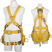 TSUYORON 傾斜面作業用ハーネス 傾斜面作業用ベルト一体式 黄 Sサイズ TH-600-OT-S-JAN-BX