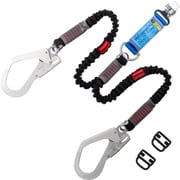 TSUYORON フルハーネス用ランヤード ツインランヤード 伸縮式ノビロン（BK）130KG対応型 THL2NV9333130KGBK2R23BP