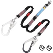 TSUYORON フルハーネス用ランヤード ツインランヤード 伸縮式ノビロン（BK） THL-2-NV93SV-33-BK-2R23-JAN-BP