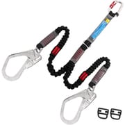 TSUYORON フルハーネス用ランヤード ツインランヤード 伸縮式ノビロン（BK） THL-2-NV99-21KS-BK-2R23-JAN-BP