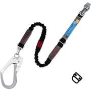 TSUYORON フルハーネス用ランヤード シングルランヤード 伸縮式ノビロン(BK) THL-NV93SV-33KS-BK-R23-JAN-BP