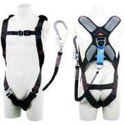 TSUYORON スマートハーネス シングルランヤード付き 伸縮式ノビロン（BK） 黒 LLサイズ 130KG対応型 THSM510NV93SVOTBLKLL130KR23-