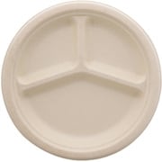 HEIKO 紙皿 バガスペーパーウェア 深型プレート3仕切 26cm クラフト 004466166