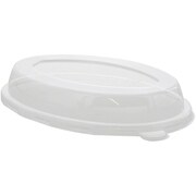 HEIKO 紙皿 バガスペーパーウェア カレー皿 550ml 蓋 透明 004466186