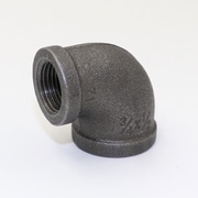 FLOBAL 径違いエルボ BRL-0804-黒 1"x1/2 00922811