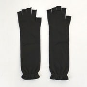 丸和ケミカル ロング下履き手袋 黒 5本指出し 1263