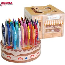 限定 ジェルボールペン SARASA CLIP（サラサクリップ） 0.5mm 48本 ケーキ型ペン立てセット JJ15-48-CAKE