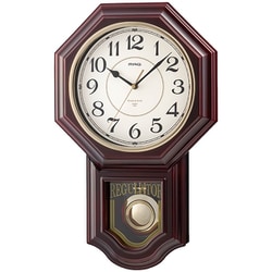 掛け時計 柱時計 アナログ 時報 ブラウン W828BRZ