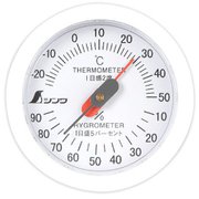 温湿度計 丸型ホワイト U-3 6.5cm 72695
