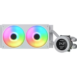 Poseidon Vistek ARGB 240 White シングルフレーム設計 PWMファン120mmARGB2基搭載 240mm簡易水冷 ホワイト CGR-PSDVARGB-W-240