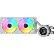Poseidon Vistek ARGB 240 White シングルフレーム設計 PWMファン120mmARGB2基搭載 240mm簡易水冷 ホワイト CGR-PSDVARGB-W-240