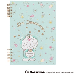 ロジカルWリングノート B6 方眼 アイムドラえもん ブルー NW-B612DR-B