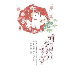 2026年 お年玉付き 年賀はがき スタンダードカラー 5枚入 No.13 A13