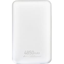 マグネットワイヤレス充電対応 準固体モバイルバッテリー 4850mAh ホワイト MB-SS4850MG WH