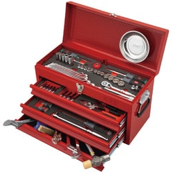 KTC 2026SKセール 80点組 9.5sq.ラチェットコンビネーションレンチ採用 スタンダード工具セット レッド SK38026XR