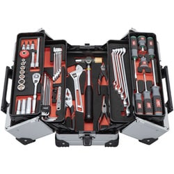 KTC 2026SKセール 56点組 9.5sq.自動車整備 両開きメタルケース工具セット シルバー SK35626WZS