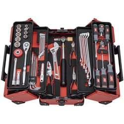 KTC 2026SKセール 52点組 12.7sq.大型車 重機 農機メンテナンス 両開きメタルケース工具セット レッド SK45226WZR