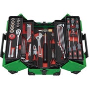 KTC 2026SKセール 52点組 12.7sq.大型車 重機 農機メンテナンス 両開きメタルケース工具セット リーフグリーン(限定色) SK45226WZLG