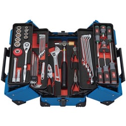 KTC 2026SKセール 52点組 12.7sq.大型車 重機 農機メンテナンス 両開きメタルケース工具セット スカイブルー（限定色） SK45226WZSBL