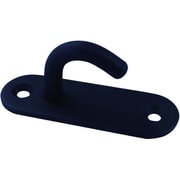 DAIDOHANT スリムオープンアイプレート マットブラック/鉄 8mm(HA-842) (A)80×(B)26×(C)16mm 10104266