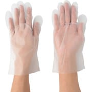 川西 ポリエチレン手袋フィットタイプ外エンボス クリア 100枚入り Lサイズ 2014-L