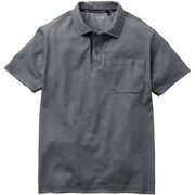 7325-51 半袖ポロシャツ(胸ポケット付き) ダークグレー L 7325-51-35-L
