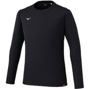 ブレスサーモTシャツ(長袖) メンズ 機能性スポーツウェア 長袖シャツ ブラック (09) XLサイズ 32MAC543