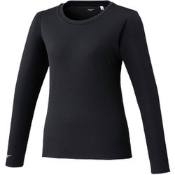 ブレスサーモTシャツ(長袖) レディース 機能性スポーツウェア 長袖シャツ ブラック (09) Sサイズ 32MAC850