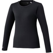 ブレスサーモTシャツ(長袖) レディース 機能性スポーツウェア 長袖シャツ ブラック (09) Sサイズ 32MAC850