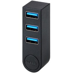 USB Type-C ハブ USB-A×3ポート USB3.2 Gen1 5Gbps コンパクト 回転コネクタ バスパワー ブラック U3HC-R030BK
