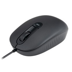 有線静音3ボタンBlueLEDマウス ブラック MUS-UKT253BK